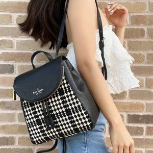 NWT Kate Spade Backpack Black Multi Pebbled Leather